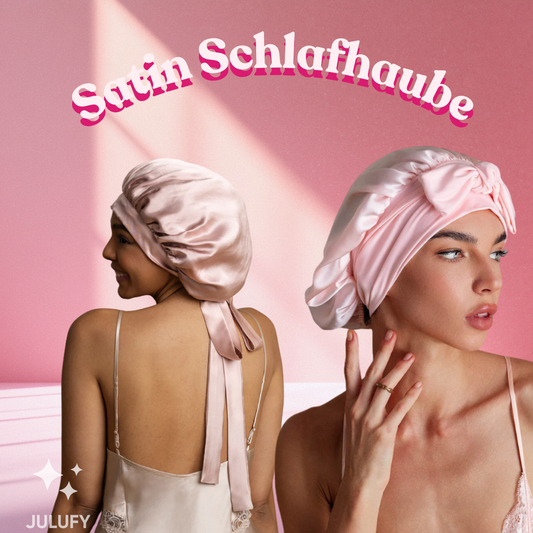 Satin-Nachtmütze für Haarpflege mit Schleife
